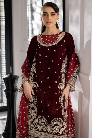 Picture of Sardinia - La More Wedding Formals - 703 Maroon Muse - Unstitched - Available at Raja Sahib