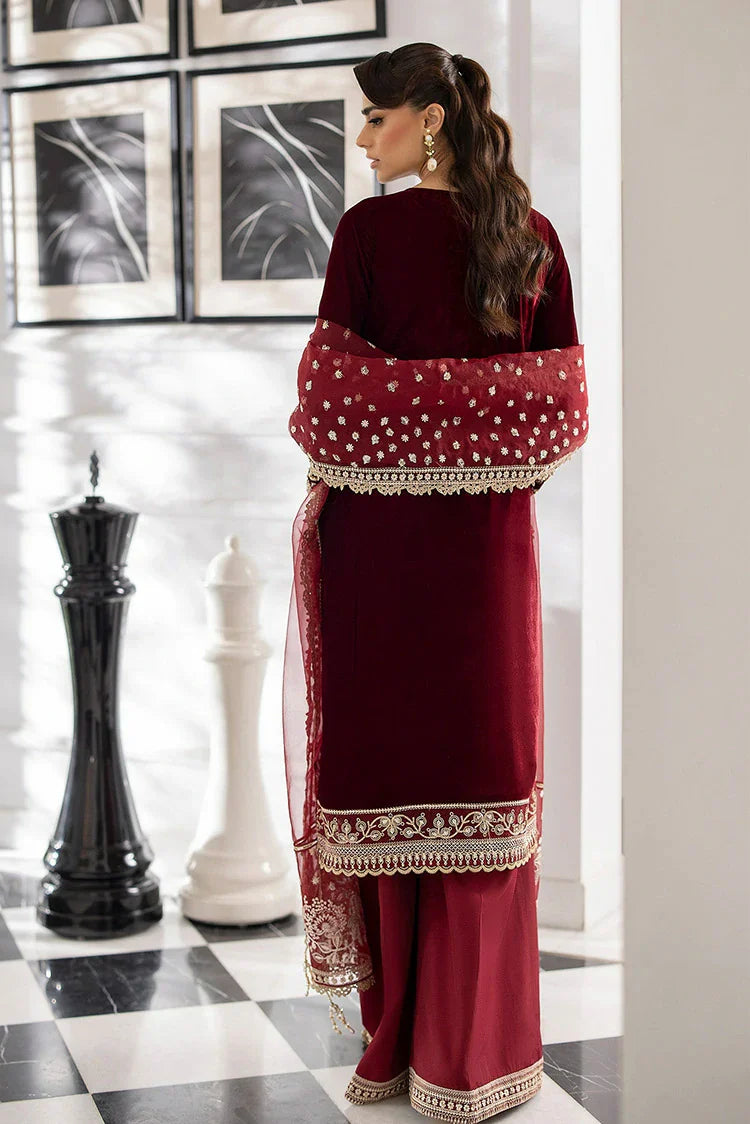 Picture of Sardinia - La More Wedding Formals - 703 Maroon Muse - Unstitched - Available at Raja Sahib