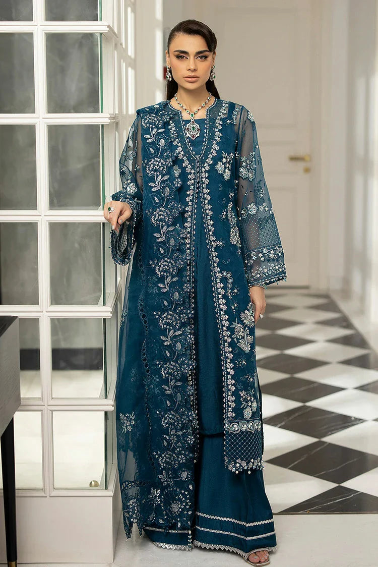 Picture of Sardinia - La More Wedding Formals - 705 Blue Mirage - Unstitched - Available at Raja Sahib