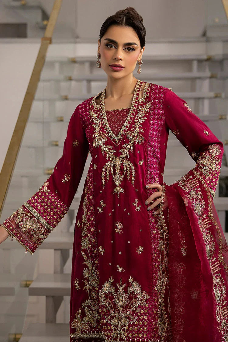 Picture of Sardinia - La More Wedding Formals - 708 Scarlet dream - Unstitched - Available at Raja Sahib