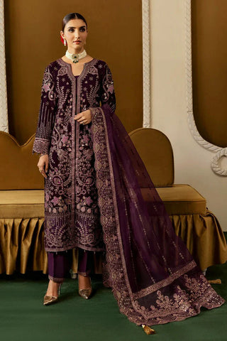 Picture of Ramsha - Premium Embroidered Velvet Collection Vol 6 - V-605 - Unstitched - Available at Raja Sahib