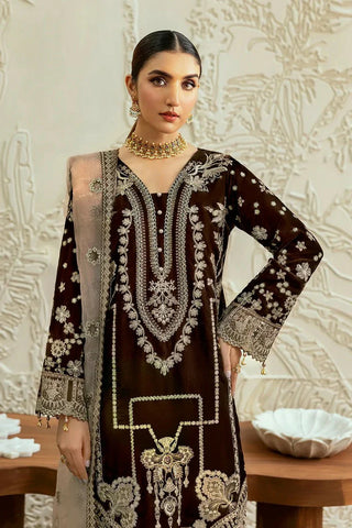 Picture of Ramsha - Premium Embroidered Velvet Collection Vol 6 - V-606 - Unstitched - Available at Raja Sahib