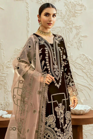 Picture of Ramsha - Premium Embroidered Velvet Collection Vol 6 - V-606 - Unstitched - Available at Raja Sahib