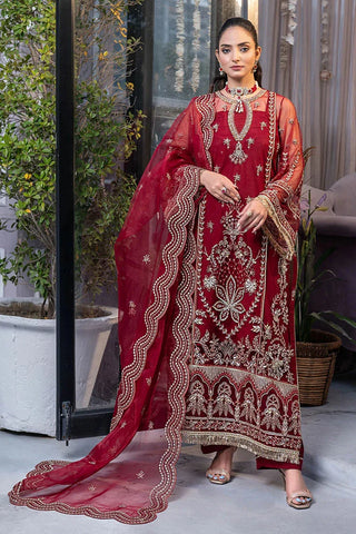 Picture of Suveez - Qalb Luxury Collection Vol 6 - 01 Saraab - Unstitched - Available at Raja Sahib