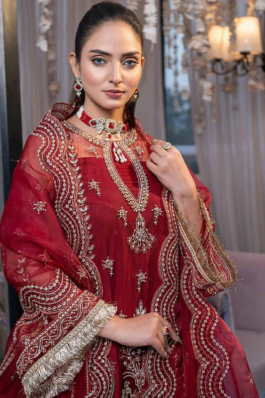 Picture of Suveez - Qalb Luxury Collection Vol 6 - 01 Saraab - Unstitched - Available at Raja Sahib