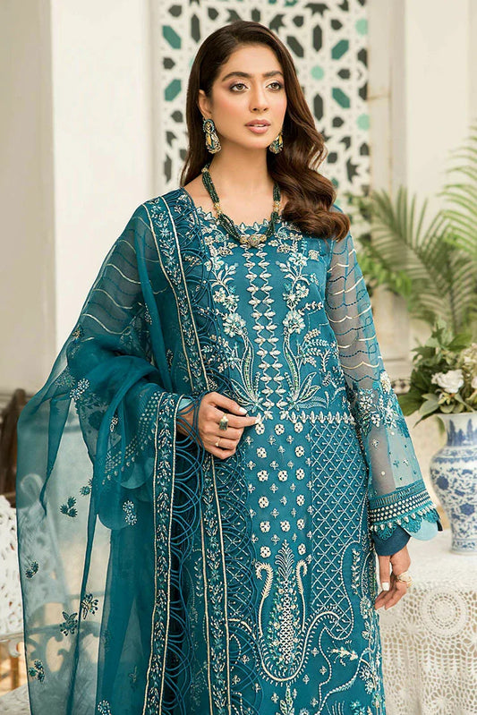 Picture of Suveez - Qalb Luxury Collection Vol 6 - 04 RUYA - Unstitched - Available at Raja Sahib