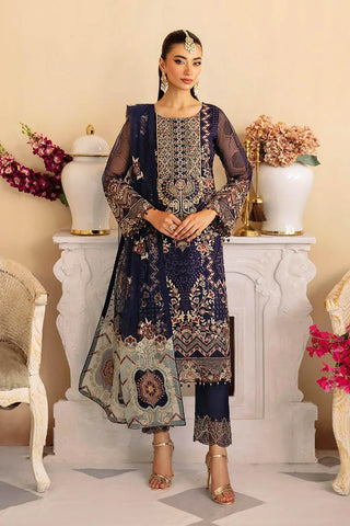 Picture of Ramsha - Minhal Embroidered Organza Collection Vol 12 - M-1209 - Unstitched - Available at Raja Sahib