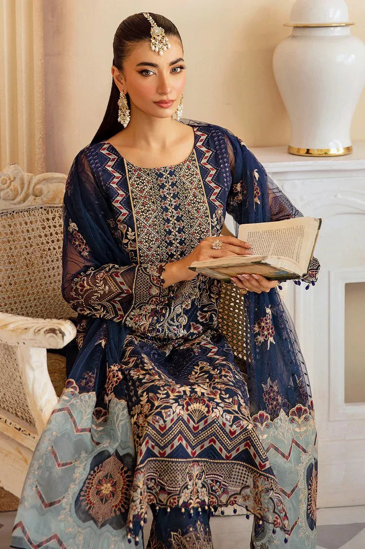 Picture of Ramsha - Minhal Embroidered Organza Collection Vol 12 - M-1209 - Unstitched - Available at Raja Sahib