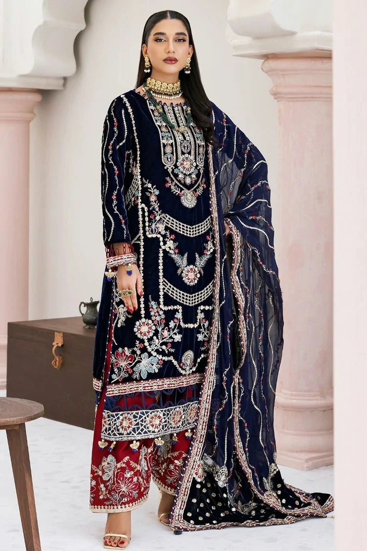 Picture of Zebtan - Andaz E Makhmal Wedding Collection - ZAM-11 - Unstitched - Available at Raja Sahib