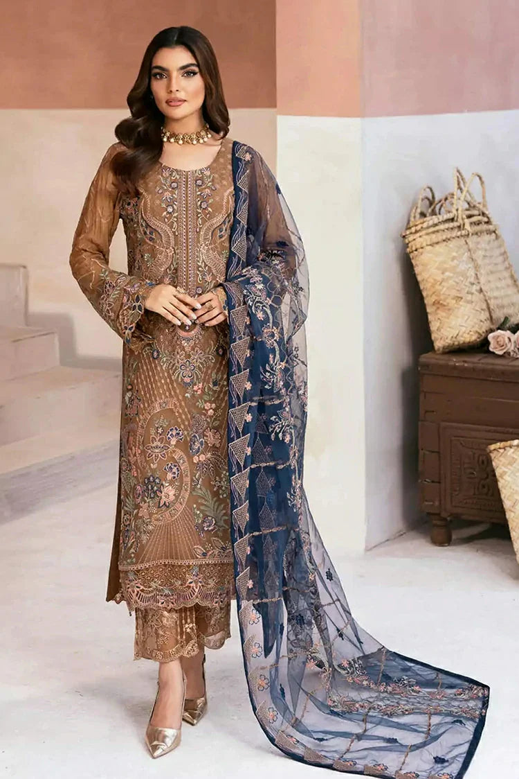 Picture of Ramsha - Arzoo Luxury Chiffon Collection Vol 1 - U-110 - Unstitched - Available at Raja Sahib