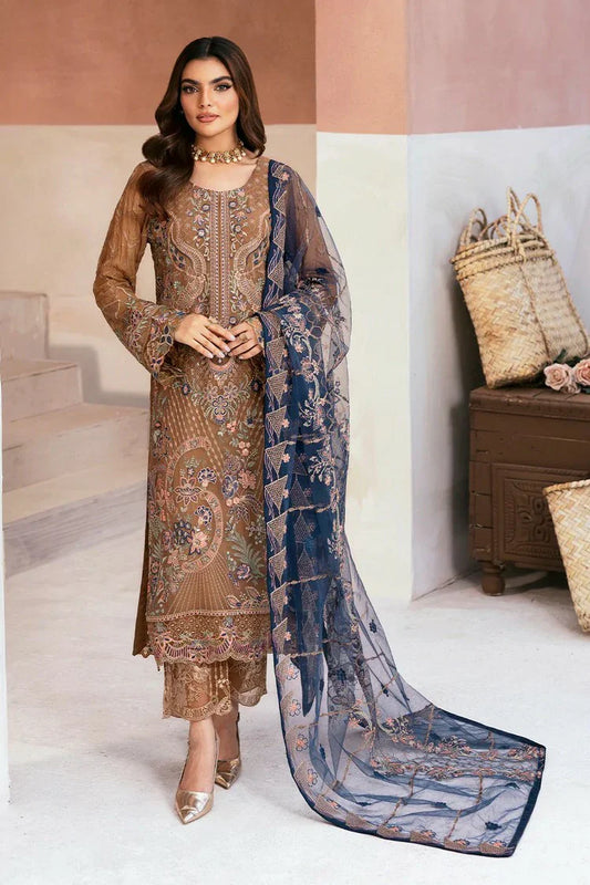 Picture of Ramsha - Arzoo Luxury Chiffon Collection Vol 1 - U-110 - Unstitched - Available at Raja Sahib