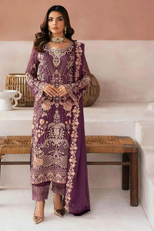 Picture of Ramsha - Arzoo Luxury Chiffon Collection Vol 1 - U-112 - Unstitched - Available at Raja Sahib