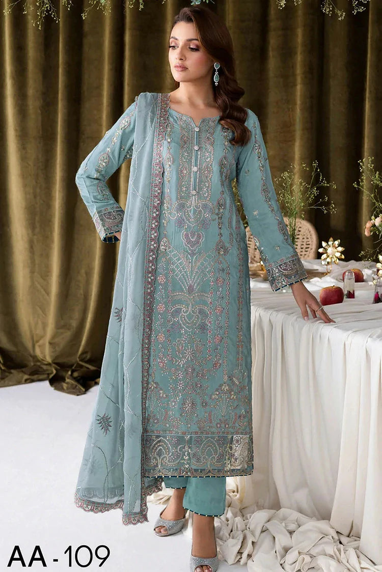 Ramsha - Aangan Raw Silk Collection Vol 1 - AA-109 - Unstitched