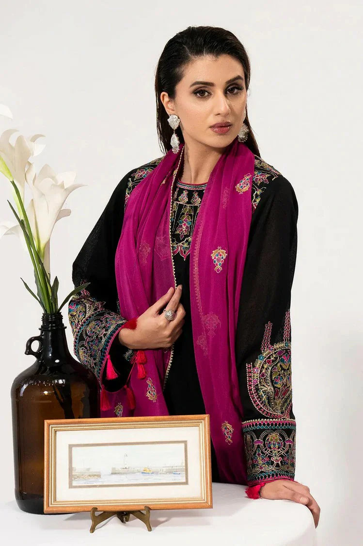 Picture of Saad Shaikh - Luminaa Karandi Collection - 02 Onyx - Unstitched - Available at Raja Sahib