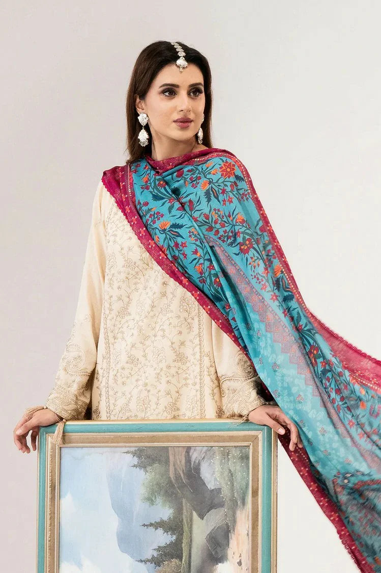 Picture of Saad Shaikh - Luminaa Karandi Collection - 05 Alabaster - Unstitched - Available at Raja Sahib