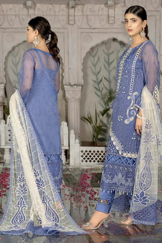 Janique - Luxury Khaadi Collection Vol 5 - 02 Indigo - Unstitched