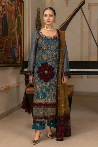 Janique - Luxury Khaadi Collection Vol 5 - 05 Cobalt - Unstitched