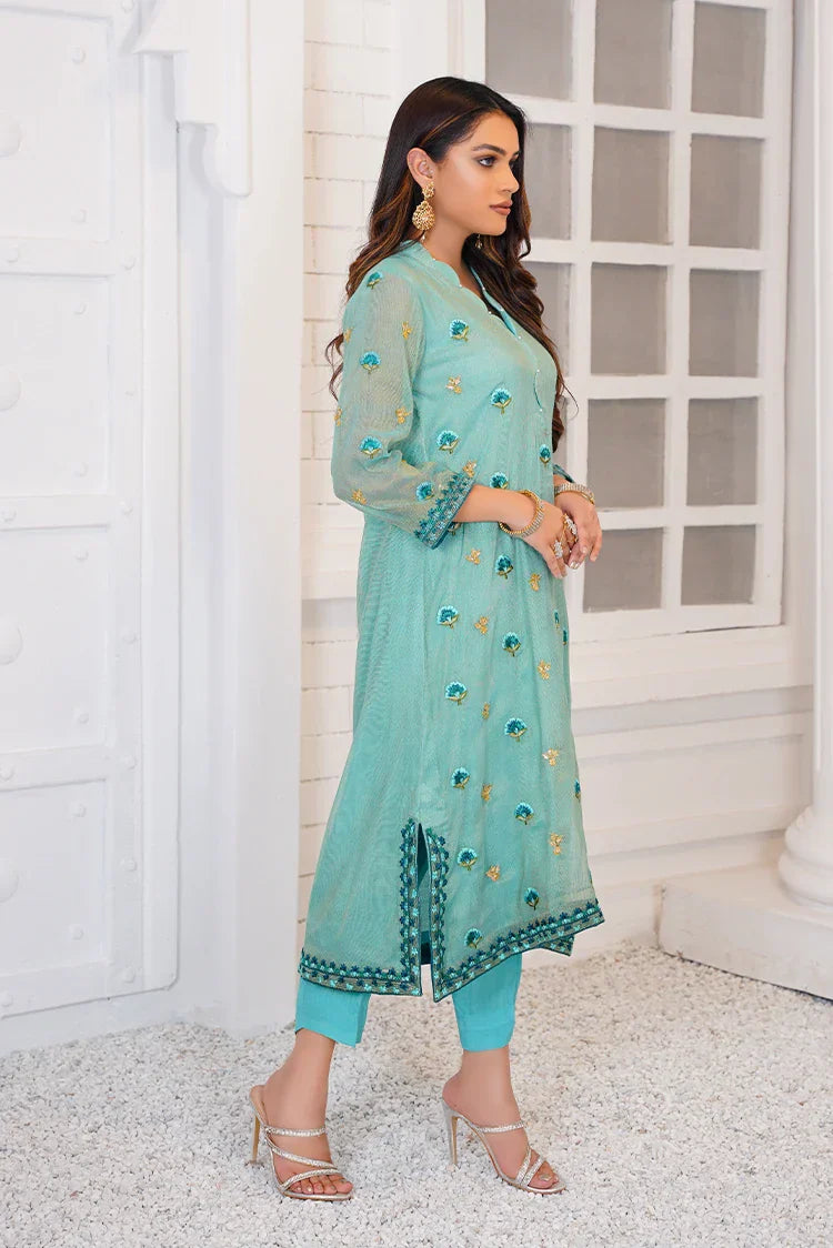 Picture of Anayra Amal - Ibtida RTW Collection - Soft Turqouise - 2 PC - Khwab - Available at Raja Sahib