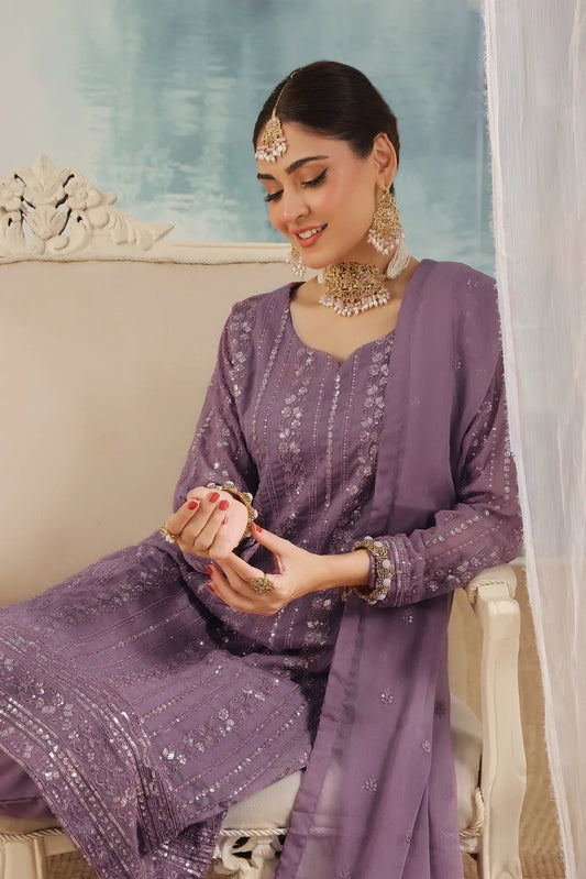 Abaan Zohan - Chandni - Purple - 3 Piece
