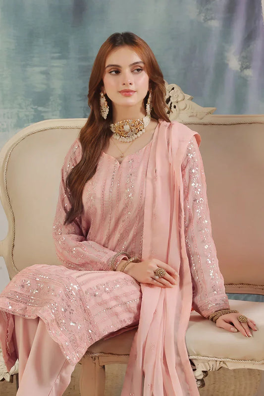 Abaan Zohan - Chandni - Tea Pink - 3 Piece