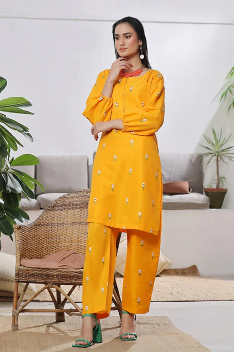 Picture of Abaan Zohan - Akkas Collection - Mustard Yellow - Available at Raja Sahib