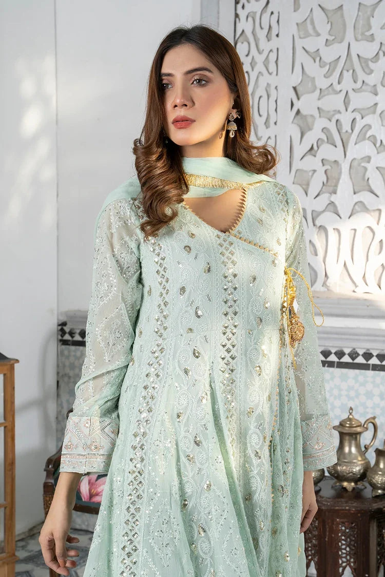 Picture of Manahils - Safiyya RTW Collection - Aqua-099 - Available at Raja Sahib