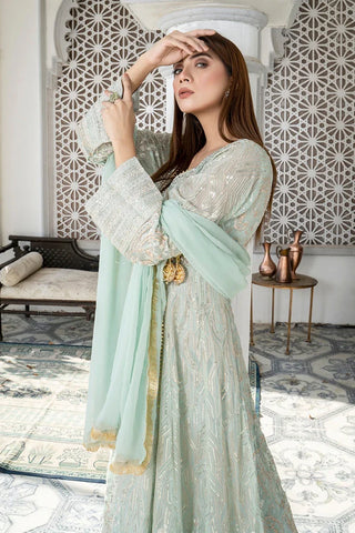 Picture of Manahils - Safiyya RTW Collection - Aqua-105 - Available at Raja Sahib