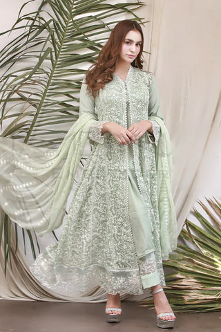 Picture of Manahils - Safiyya RTW Collection - Aqua-113 - Available at Raja Sahib