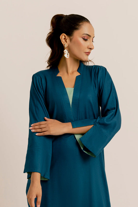 Picture of The Slay Wear - Basic Stitched - Aqua Teal Set - Available at Raja Sahib