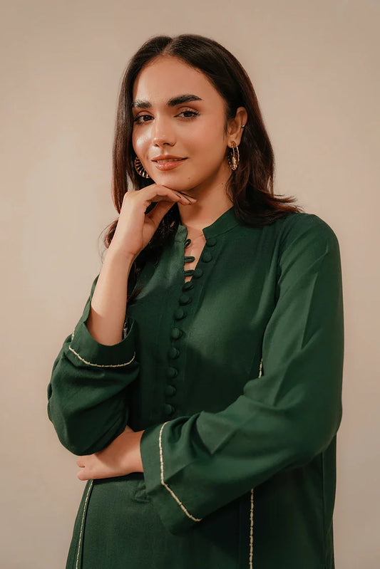 Divinely Crafted - Zyra Embroidered Co-Ords '25 - Jade Green