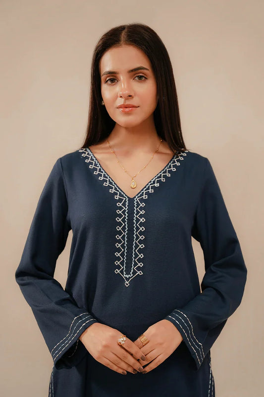 Divinely Crafted - Zyra Embroidered Co-Ords '25 - Indigo