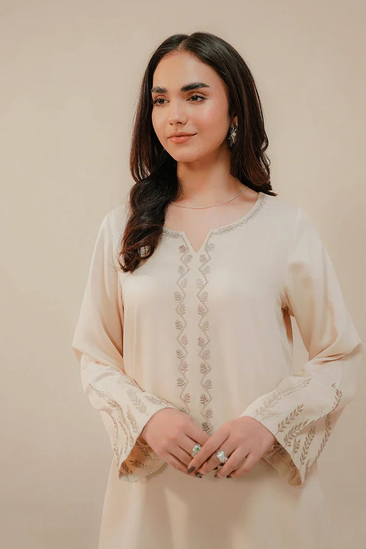 Divinely Crafted - Zyra Embroidered Co-Ords '25 - Ivory White