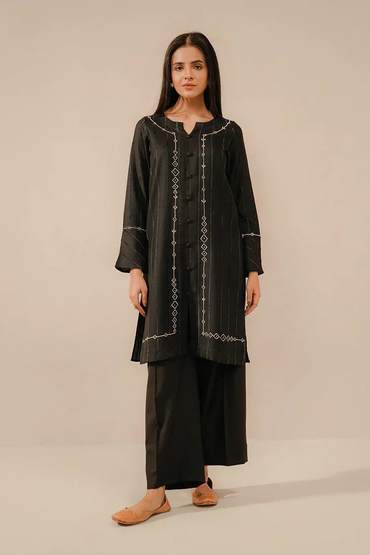 Divinely Crafted - Zyra Embroidered Co-Ords '25 - Muse Black