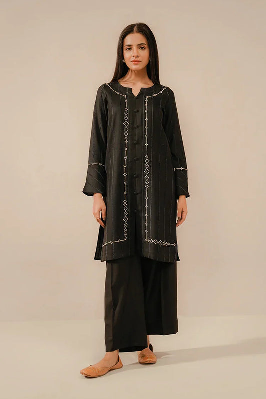Divinely Crafted - Zyra Embroidered Co-Ords '25 - Muse Black