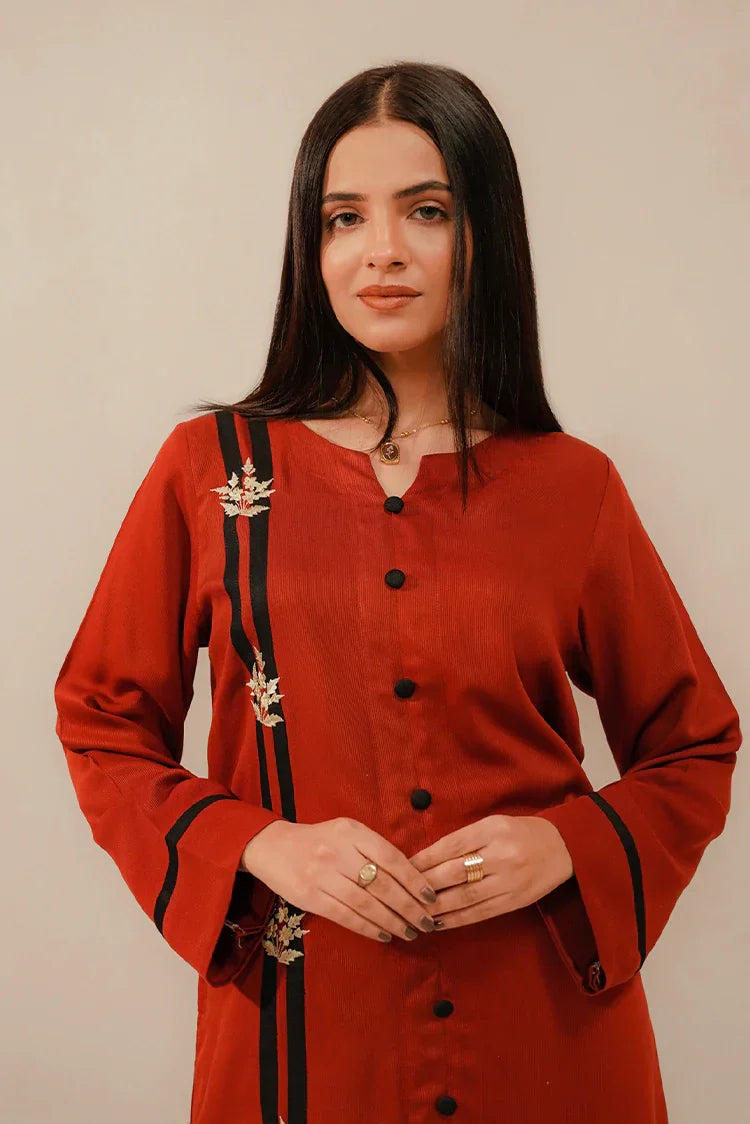 Divinely Crafted - Zyra Embroidered Co-Ords '25 - Ruby