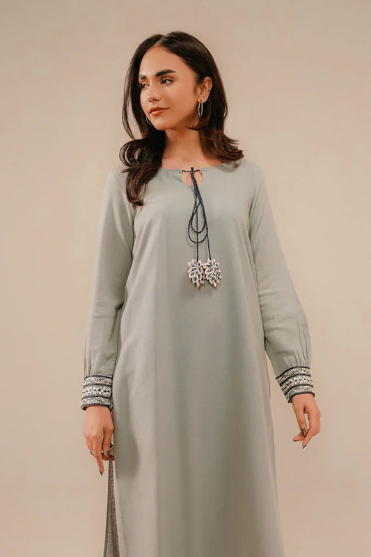 Divinely Crafted - Zyra Embroidered Co-Ords '25 - Sliver Haze