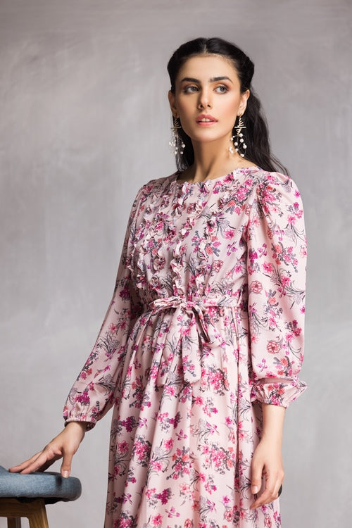 Ellena - Western Georgette Dress
