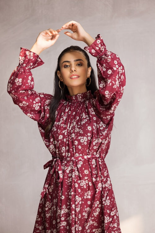 Ellena - Western Georgette Dress