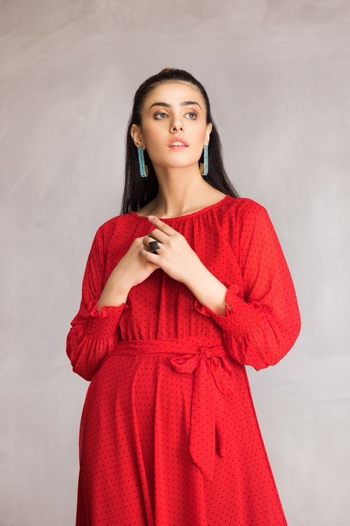 Ellena - Western Georgette Dress