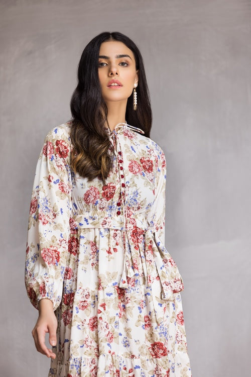 Ellena - Western Georgette Dress