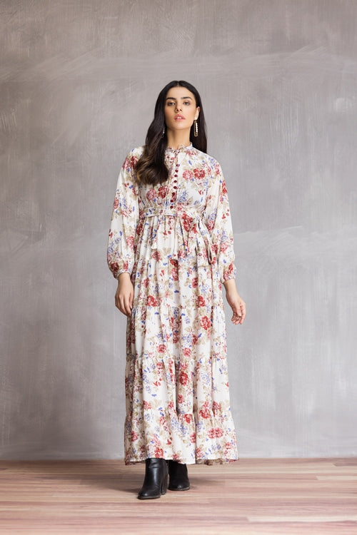 Ellena - Western Georgette Dress
