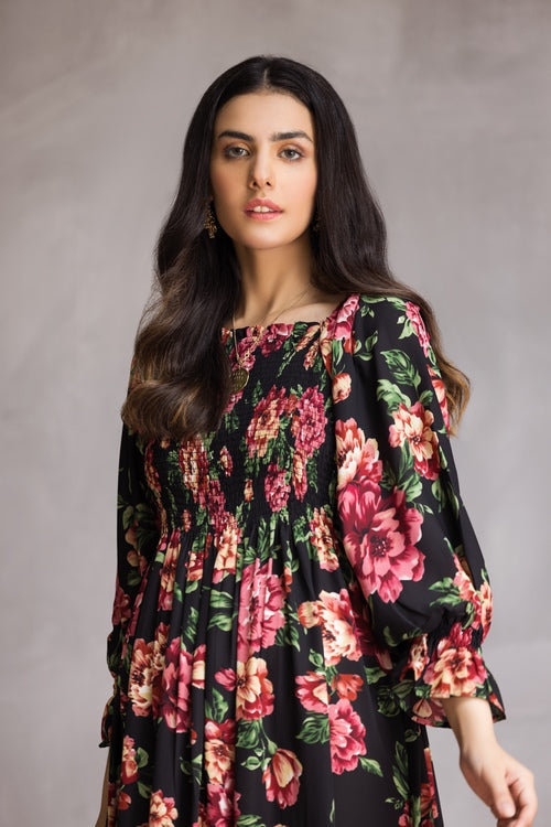 Ellena - Western Georgette Dress