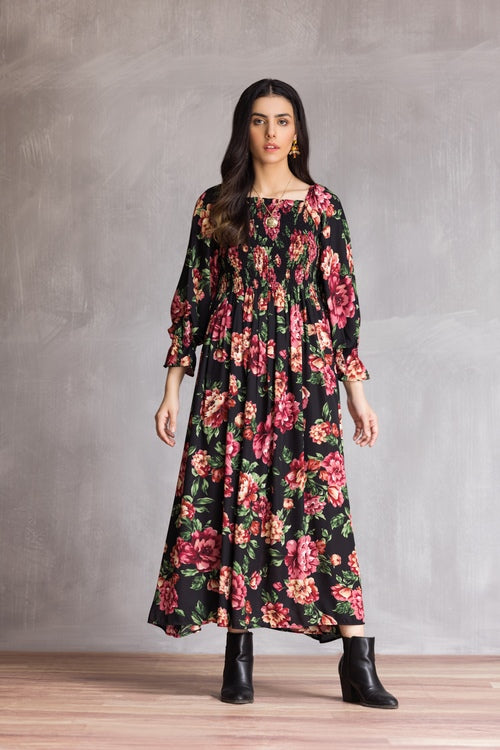 Ellena - Western Georgette Dress