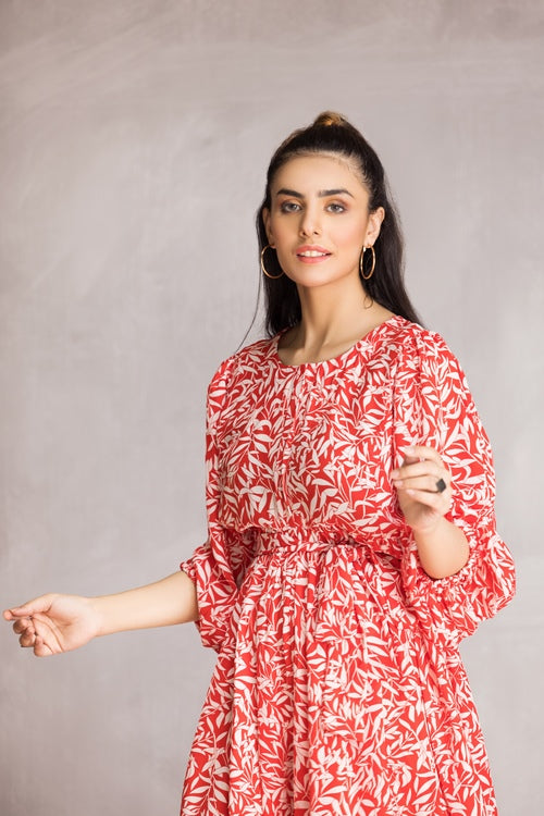 Ellena - Western Georgette Dress