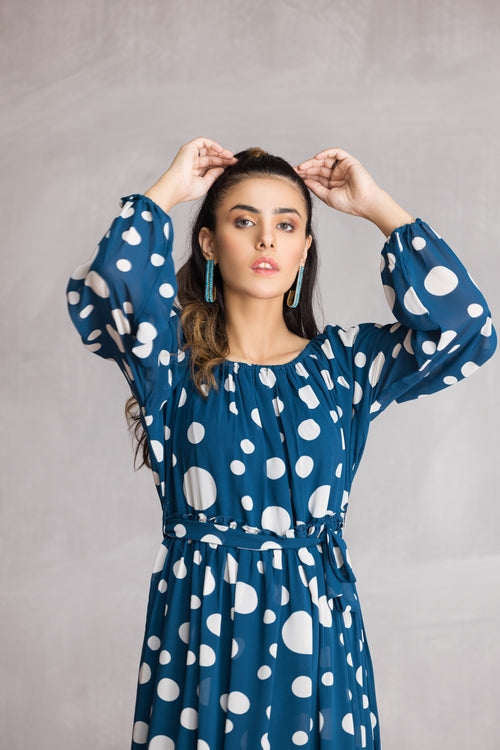 Ellena - Western Georgette Dress