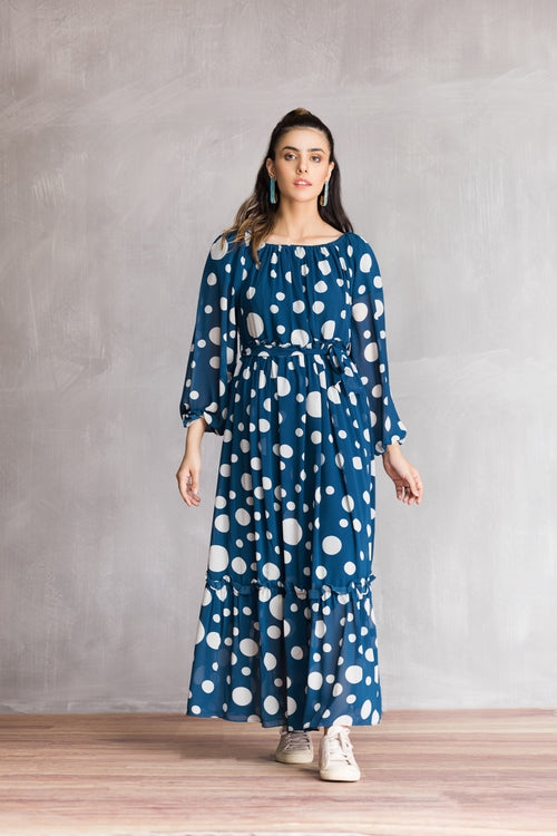 Ellena - Western Georgette Dress