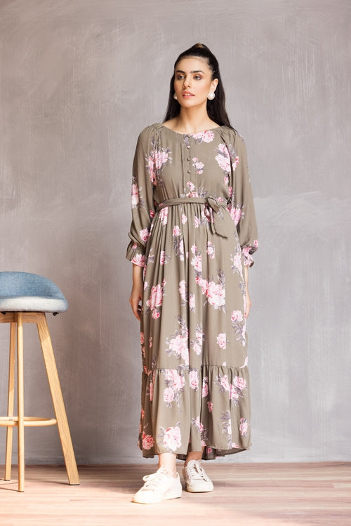 Ellena - Western Georgette Dress
