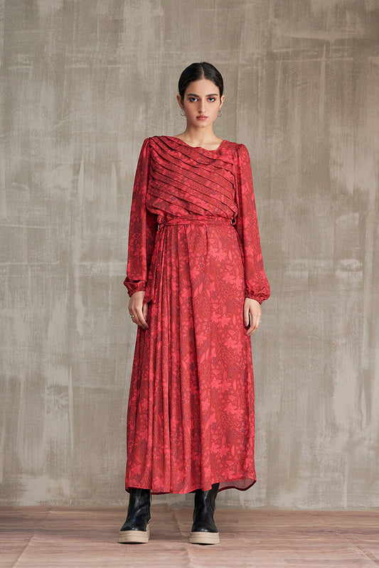 Ellena - Western Georgette Dress