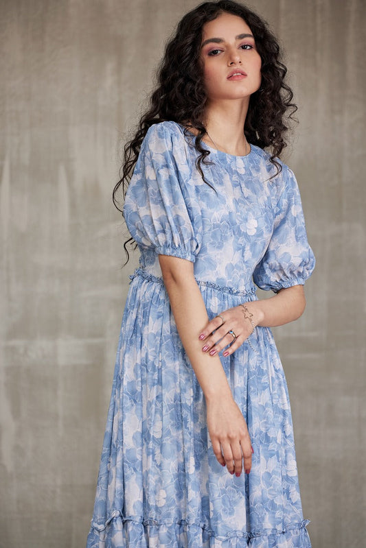 Ellena - Western Georgette Dress