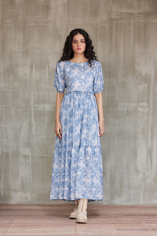Ellena - Western Georgette Dress